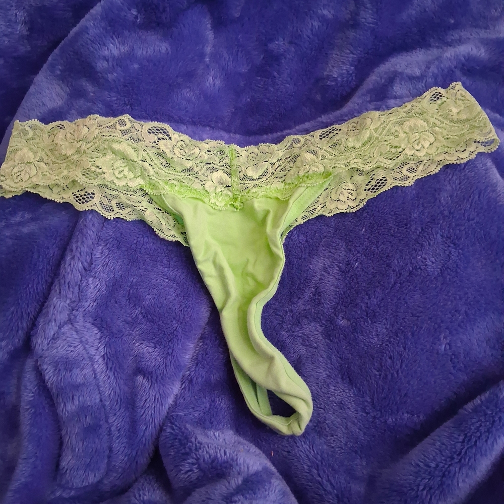 Lace Trim Green Women's Lingerie